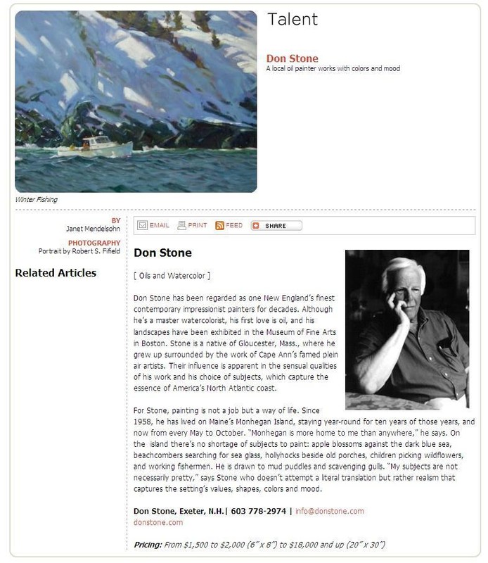 Original Gouache By National Academician Don Stone "The Second Day Out" gallery