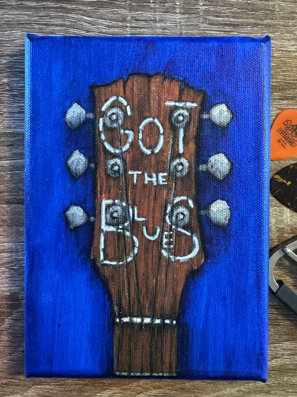 Guitar Art Painting of Guitar Artwork Wall Art Guitar Player Gift Guitar Canvas gallery