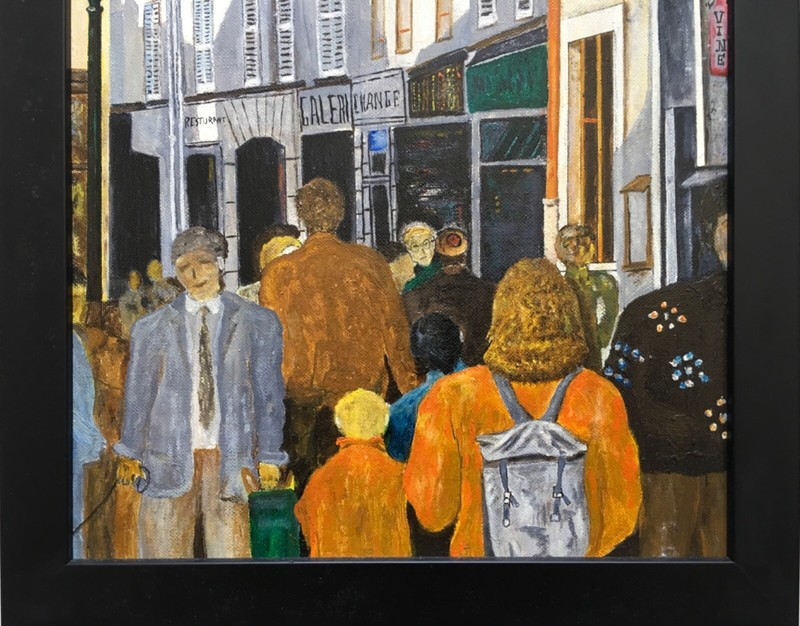 Contemporary Expressionism Amsterdam City Street Scene People Figures Mystery gallery