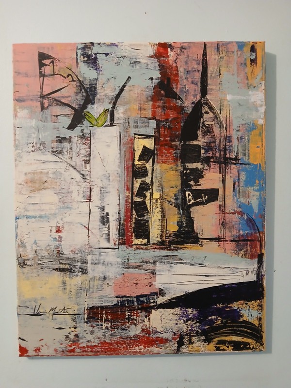 Original Abstract Acrylic Painting On Canvas «Cocktails After 2»