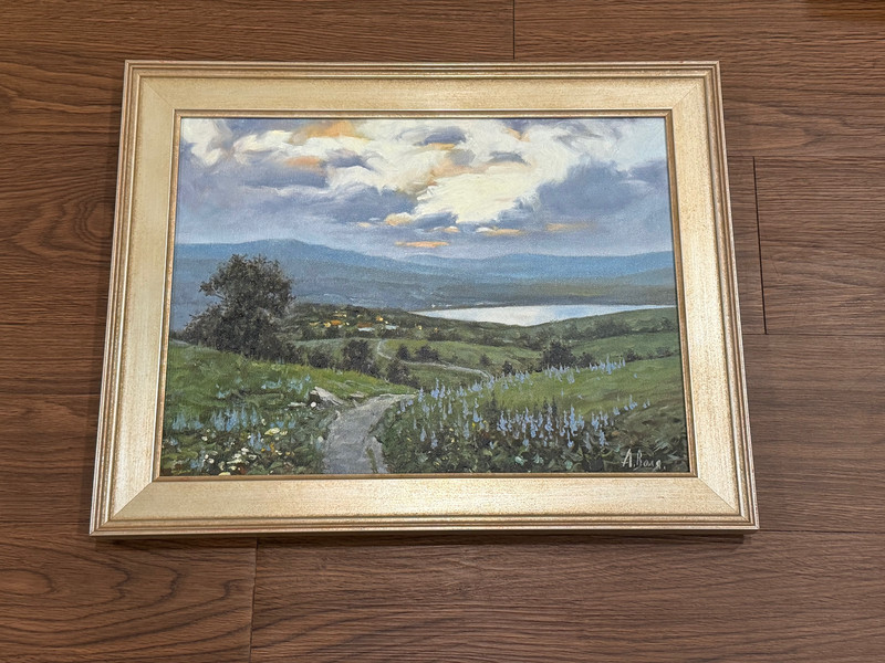 Russian Artist Alexander Volya 2014 Signed Landscape Oil Painting Titled Valley