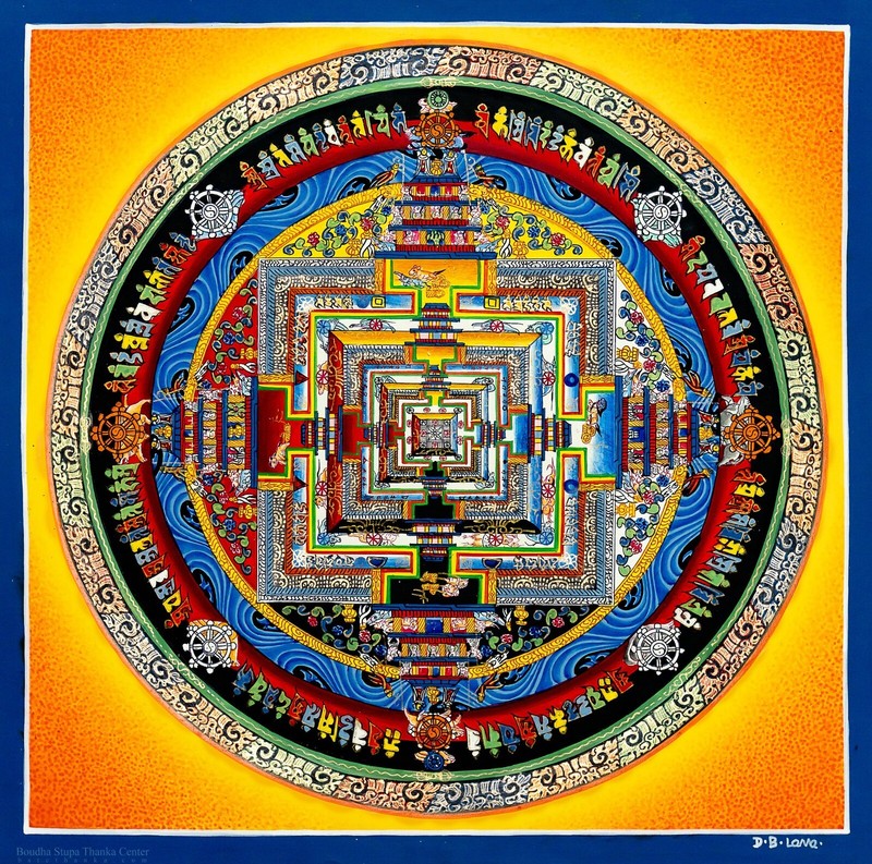 Authentic Kalachakra Mandala- Mandala of Eternal Rhythm Wheel of Time Mandala gallery