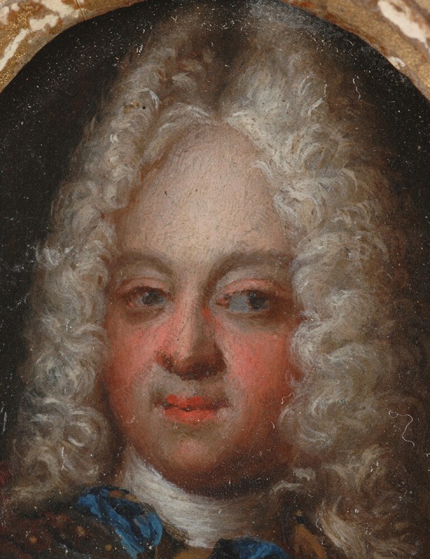 "Portrait of a French Prince", Oil on Copper Portrait Miniature, c 1700 (m) gallery