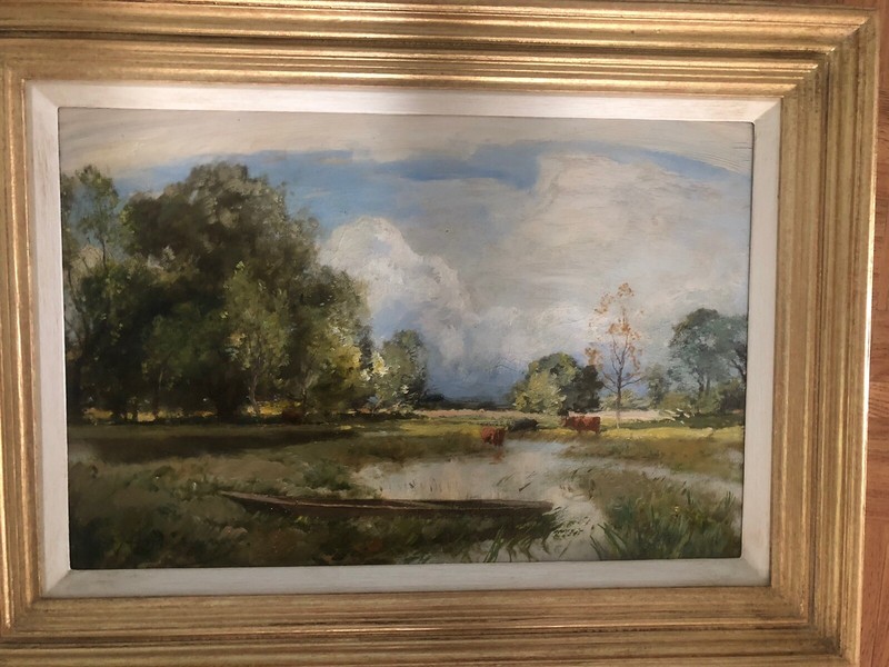 "CATTLE IN A MEADOW" SIR DAVID MURRAY RA (1849-1934) ORIGINAL SIGN OIL PAINTING. gallery