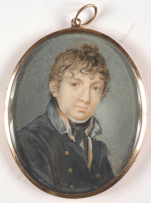 Carl Christian Fiedler (1789-1851) «Portrait of a boy», miniature, 1810/1815