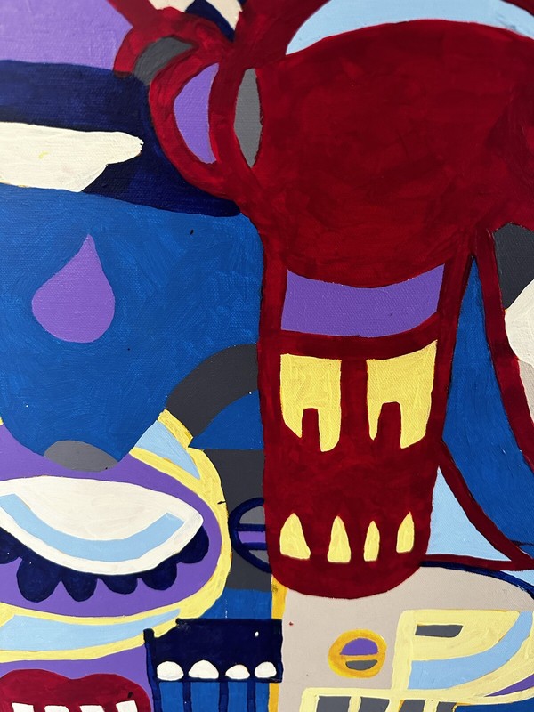 36x48 inch "Johnny Davis Abstract Acrylic on Canvas Painting - Original Artwork" gallery