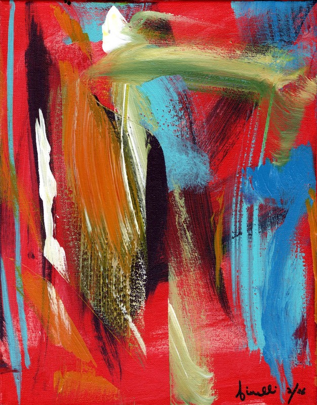 FINELLI ORIGINAL Acryllic Painting High Art Modern Collectible 11x14 COA G8O gallery