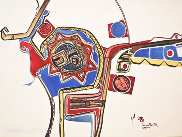 Alex Janvier (1935 - 2024) Original painting - Canadian Art gallery
