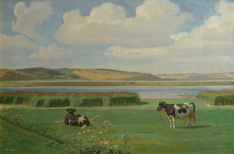 Rasmus CHRISTIANSEN (1863-1940) Cows in the Pasture
