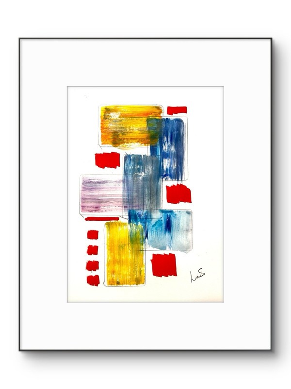 Original Abstract Expressionism 9×12 Handmade Unique Signed Fine Art 25