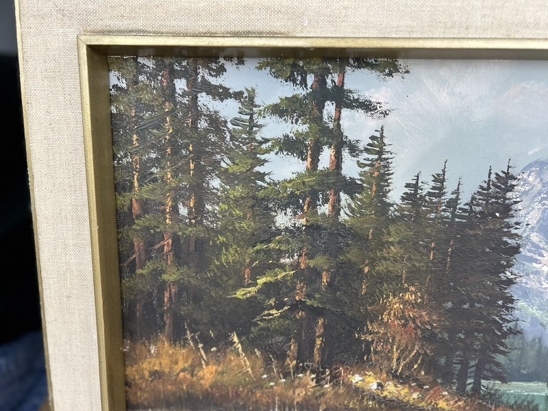 Ludger Leidner (1930): Lake Braies Painting In Very Good Condition 80/92 Cm gallery