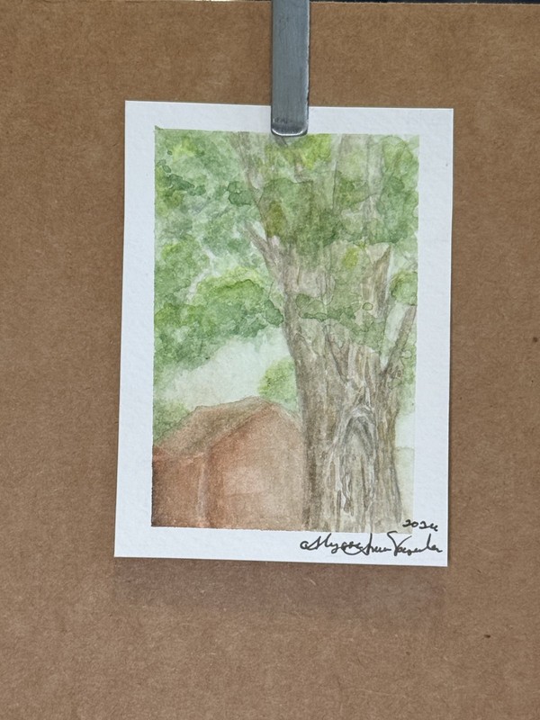 ACEO Original Painting, 2.5 x 3.5 Watercolor, COA, OOAK, Landscape in MN