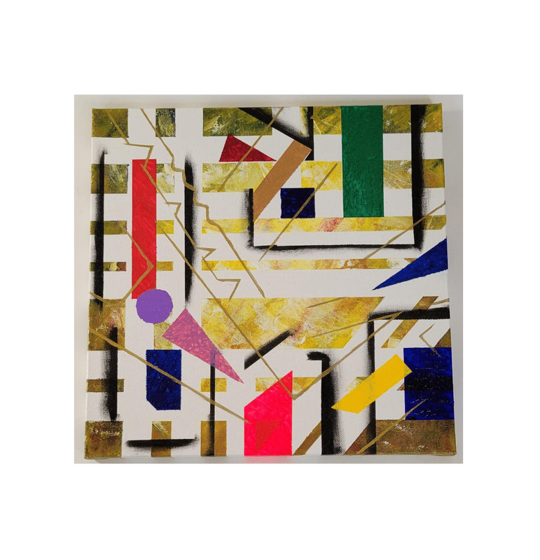 Painting Acrylic Art Abstract Modern Original Unique 12x12" Canvas gallery