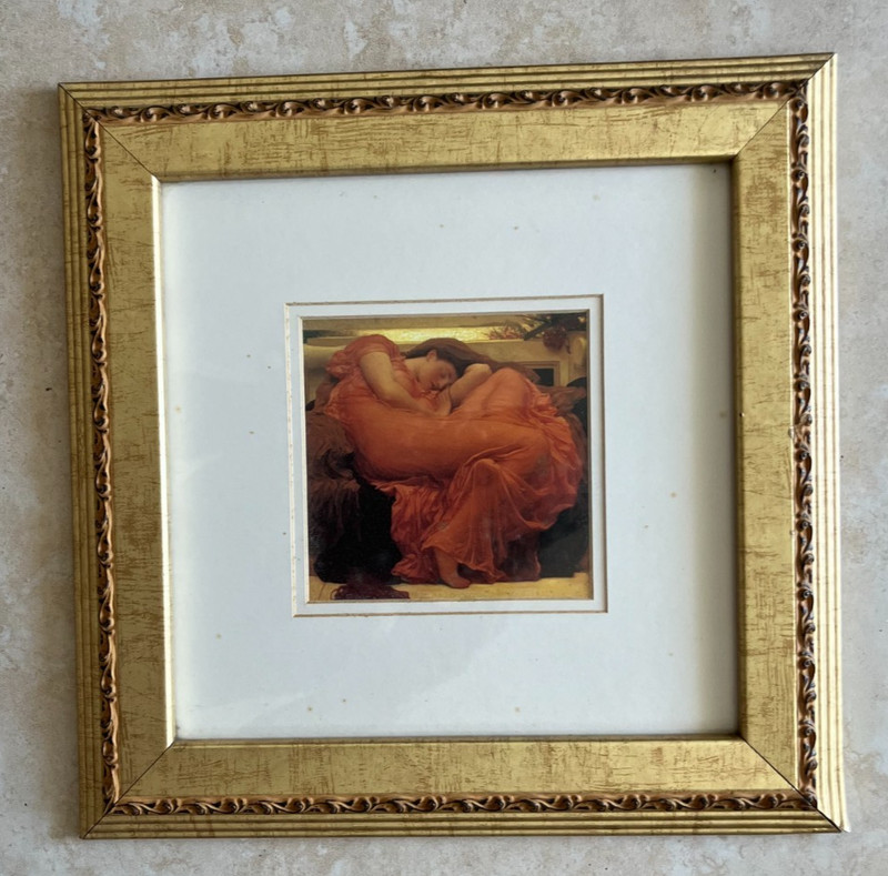 Vintage Framed Wall Art -Flamming June