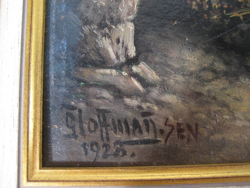 Oil painting mountain landscape with torrent signed: Georg Hoffmann sen from collection gallery