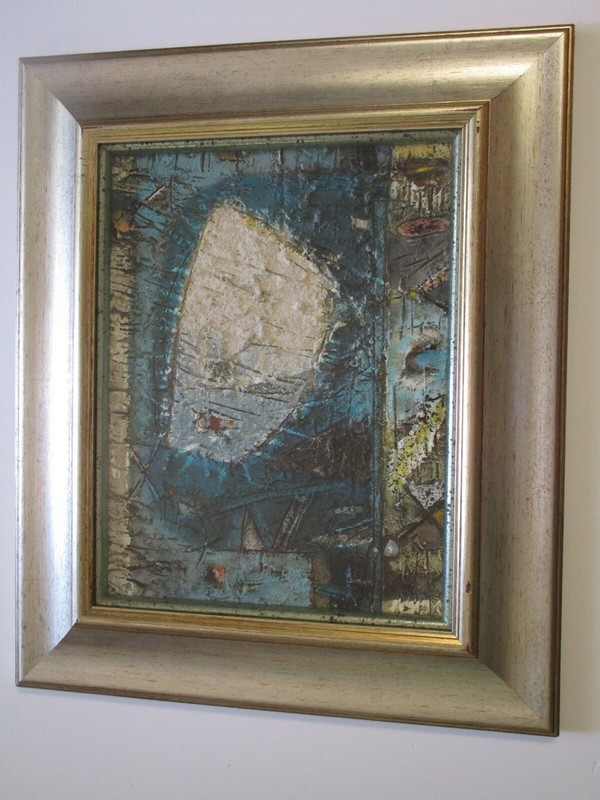 VINTAGE MID CENTURY MODERN CHUNKY MYSTERY CUBIST CUBISM 1960'S EXPRESSIONISM gallery