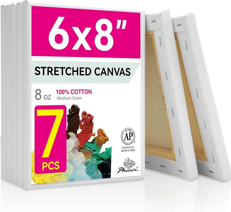 6x8 Inch Cotton Canvases - 8 Oz Triple Primed for Artists and Hobbyists gallery