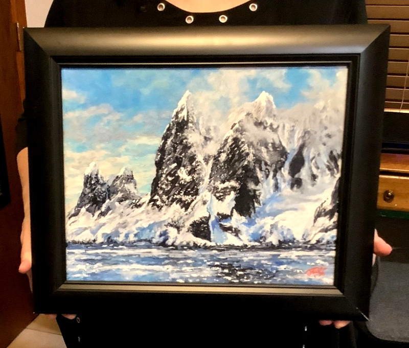 ORIGINAL OIL PAINTING ON CANVAS, VARNISHED, FRAMED, 11 X 14