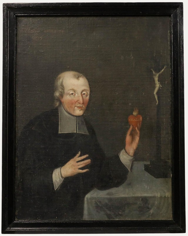 Northern European School 1695 Oil – Portrait of a Jesuit Priest