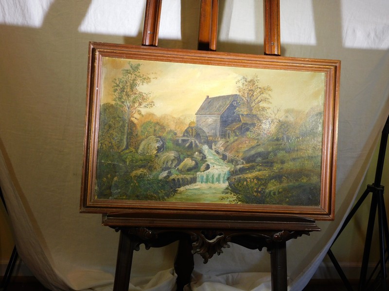 L.Michel Listed Artist c1902 Original Oil On Canvas Cedar Verso Framed