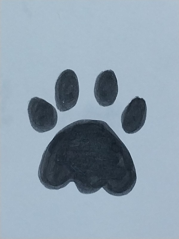 GAT Hand Painted Original PAINTING Dog Cat Paw Print Wall Decor Art Custom 9×12
