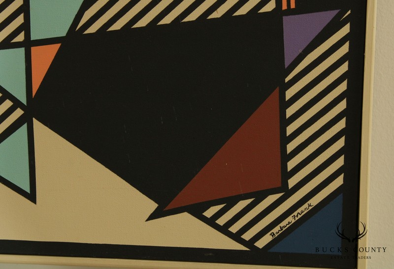 B. Frank Untitled Abstract Geometric Postmodern Framed, Oil Painting on Canvas gallery