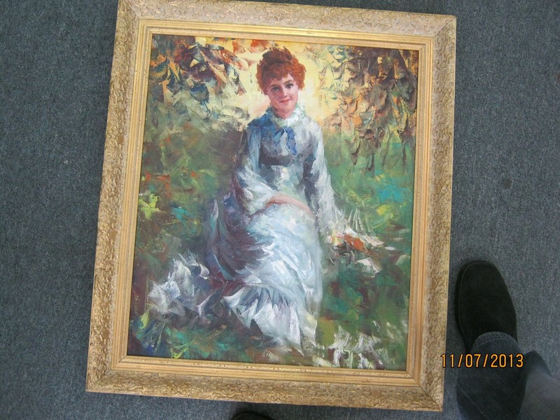 Late 1800s Early1900s Original Oil on Canvas «French Impressionist Painting».