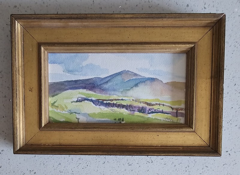 Original Impressionist Landscape Watercolor «Dingle» By Syra Larkin 10″x7″