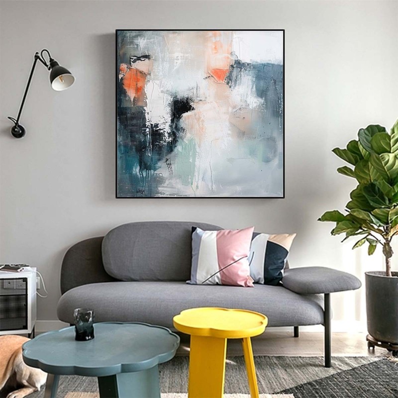 Large Textured Abstract Acrylic Oil Painting On Canvas Handmade Artwork A134 gallery