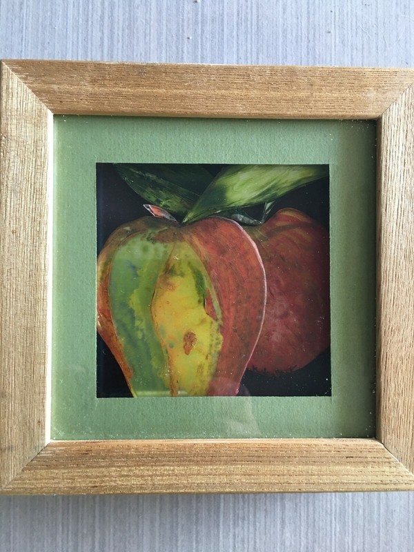 Original Glass Art, Peaches by Karen M van Beest