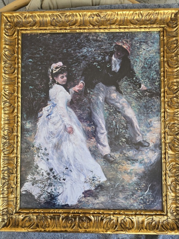 “La Promenade” by Pierre Auguste Renoir Beautifuly Matted and Framed