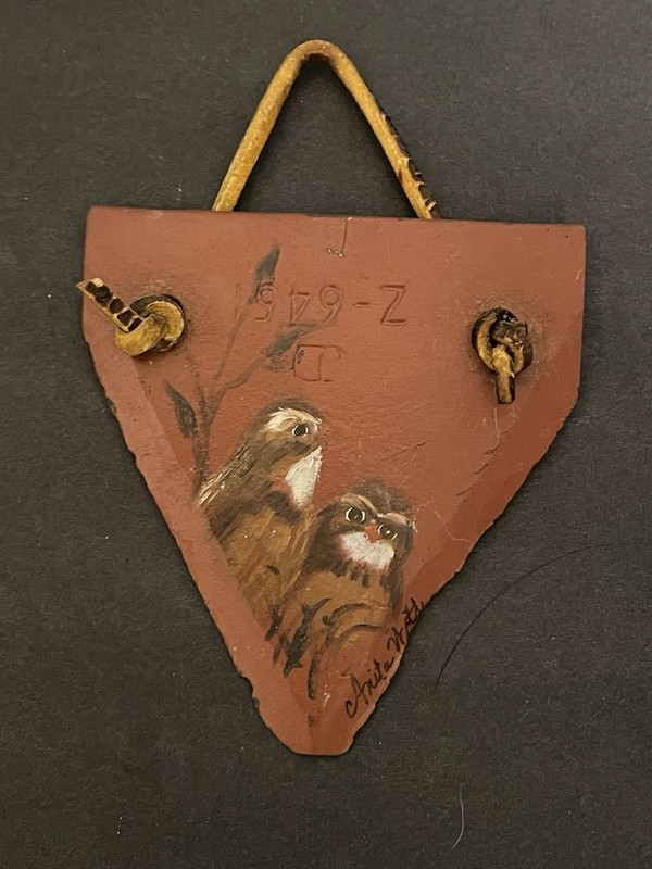 Anita North Signed Hand Painted Birds on Reclaimed Metal Wall Art Rustic