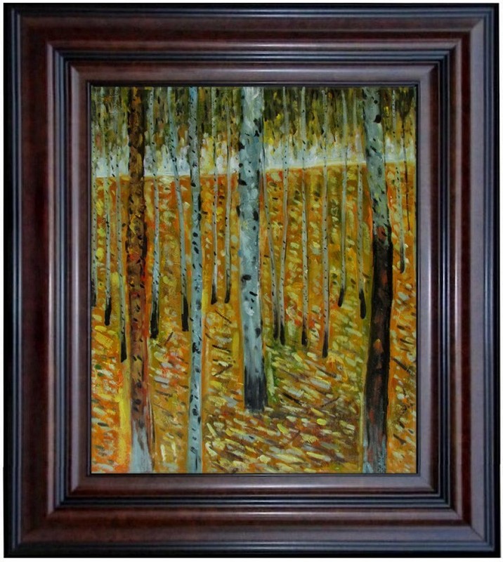 Framed, Gustav Klimt Beech Grove I Repro, Hand Painted Oil Painting, 20x24in