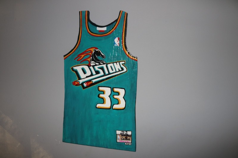 Detroit Pistons «Grant Hill» Jersey WALL ART