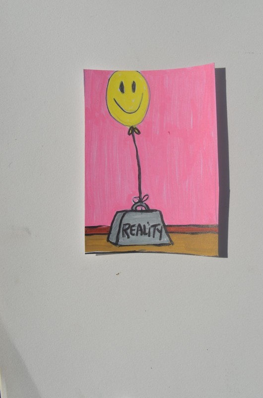 ACEO Original Acrylic pAINTING Reality Original Art not a print