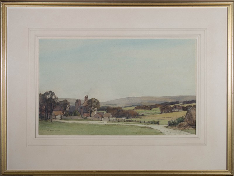 Edgar Thomas Holding RWS (1870-1952) – Early 20thC Watercolour, Little Bignor