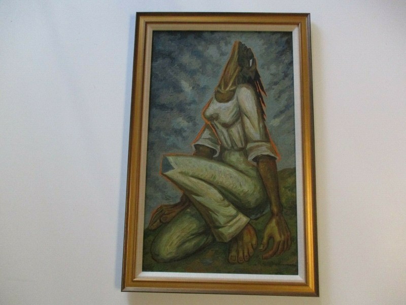 GUSTAVO VASCONEZ OIL PAINTING IMPORTANT ECUADOR SURREALISM EXPRESSIONIST 1950’S