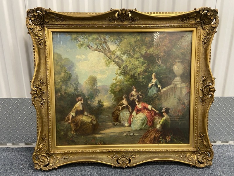 British School 19th Century Signed Lower Right L.Peres See All Photos Nice!