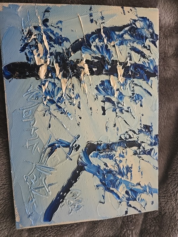 Morris Katz Original Painting 1982 5x7 Signed gallery