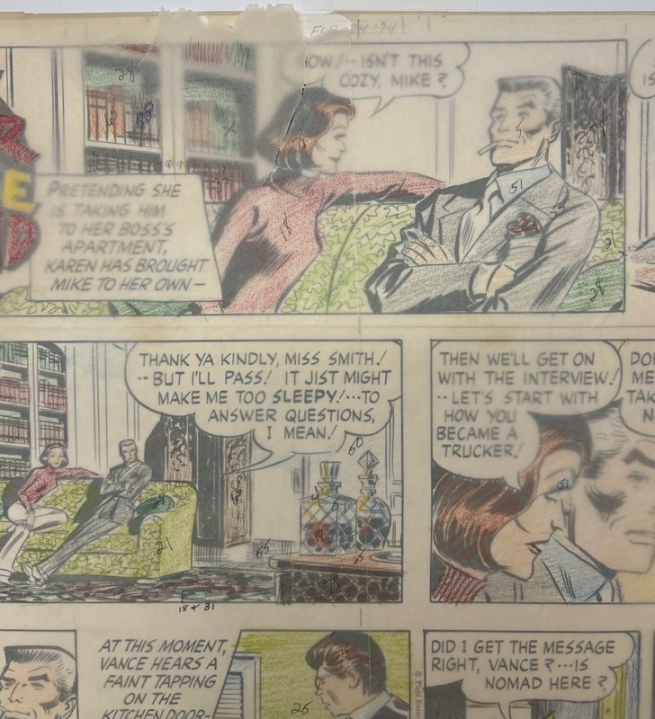 Original William Overgard STEVE ROPER & MIKE NOMAD Sunday Comics ILLUSTRATION gallery