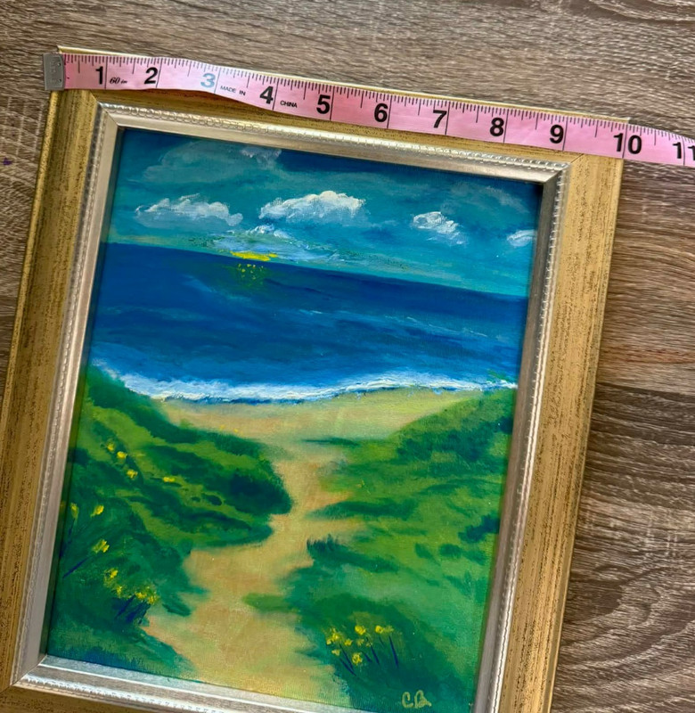 NEW Original Painting Wall Art Framed Signed Seascape Landscape Coastal Beachy gallery