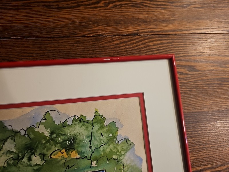 Jo Kossett Minnesota "BUBBLE INN" Coca Cola Framed & Matted Original Watercolor gallery