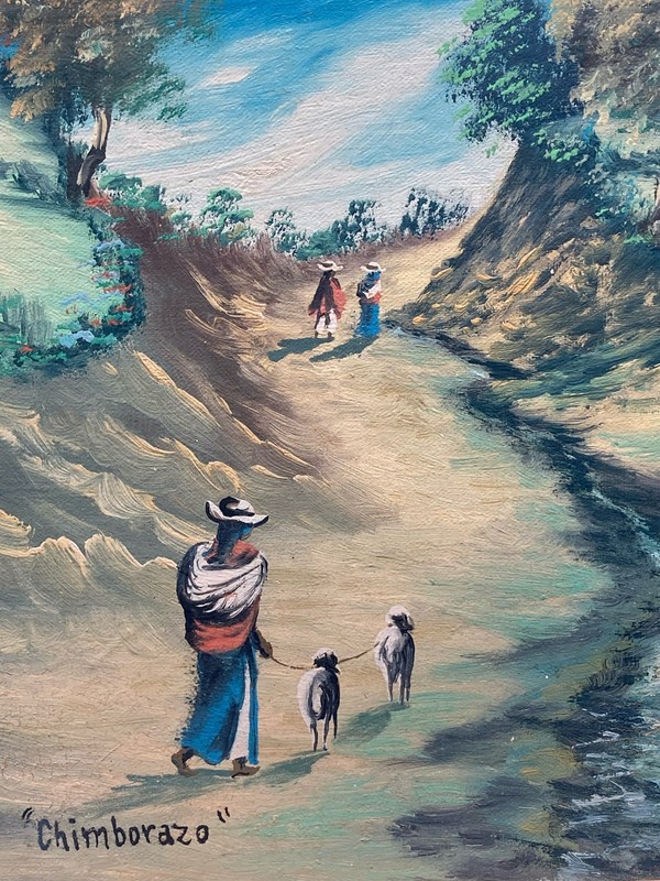 Original M. Velastegui Signed "Chimborazo" Painting gallery