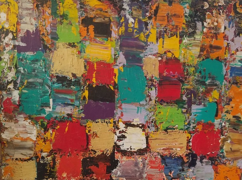 Irv Wiener(1922-2021) Original Painting on Board. Hand Signed with with LOA.
