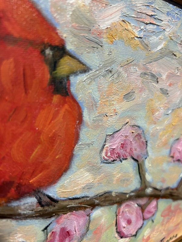 Oil On Canvas (Red Cardinal) Original Framed By Robert Thompson gallery