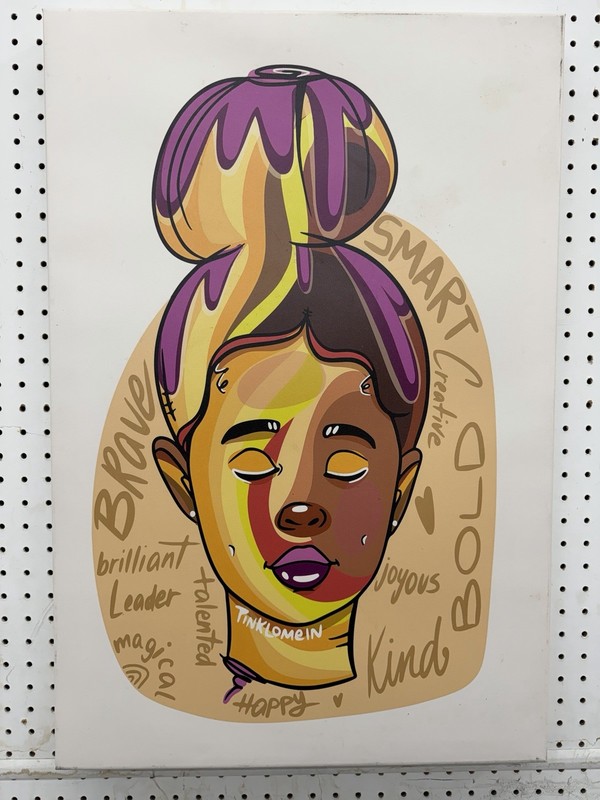 Elle By Ashley Pinklomein Price Unframed Canvas 30×20
