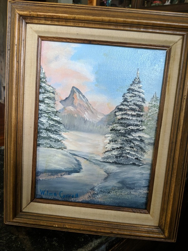 Vintage Original Painting, Snow Scene, Framed & Signed, Beautifully Painted…