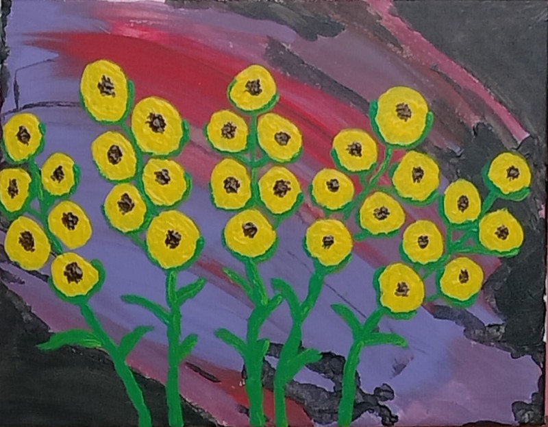 June glume flowers (11″ x 14″)
