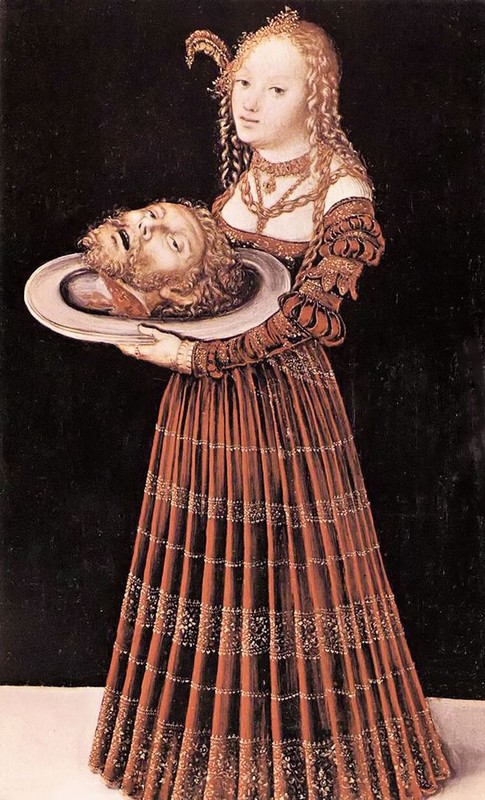 oil painting handpainted on canvas-salome with the head of st john the baptist