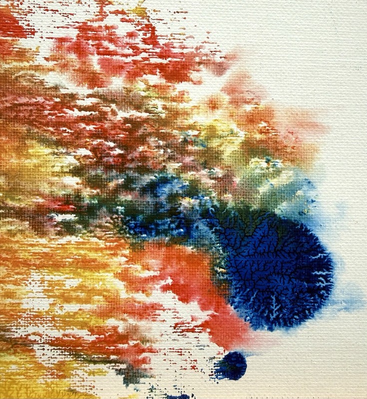 Original Abstract Acrylic Painting 5x7 Canvas Panel “The Courage To Bloom” gallery